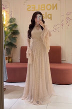 Liora Embroidery Flare Sleeve Maxi