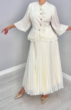 Eva Pleated Ruffle Skirt Set