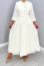 Eva Pleated Ruffle Skirt Set
