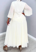 Eva Pleated Ruffle Skirt Set