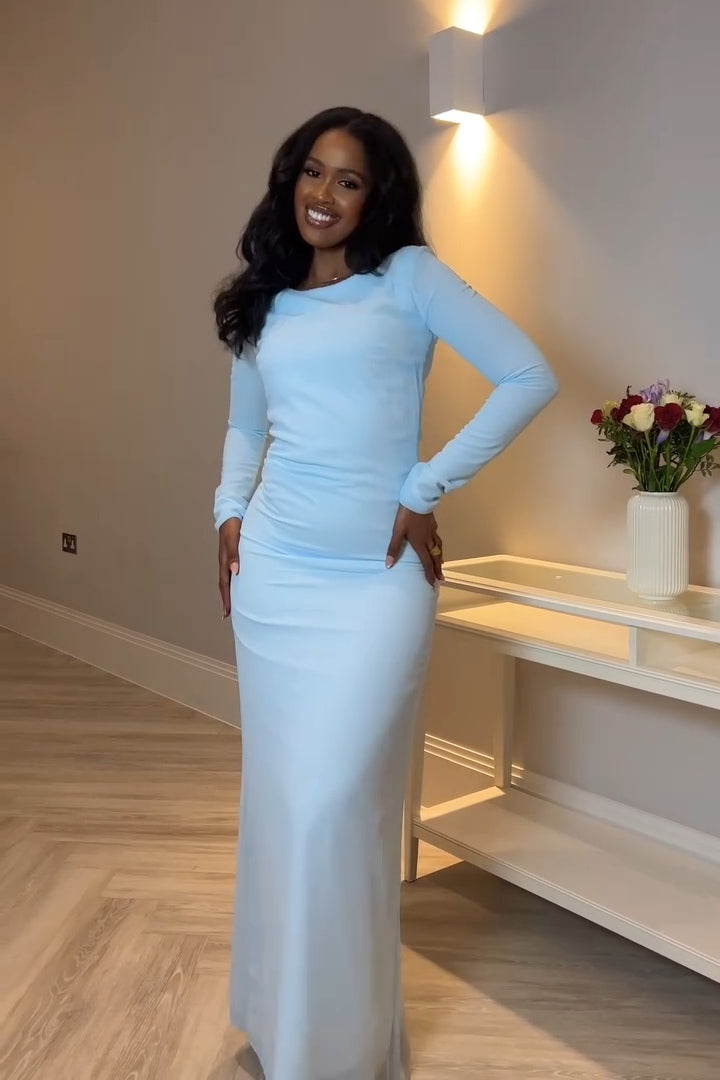 Zainab Floating Cape Sleeve Midi Dress