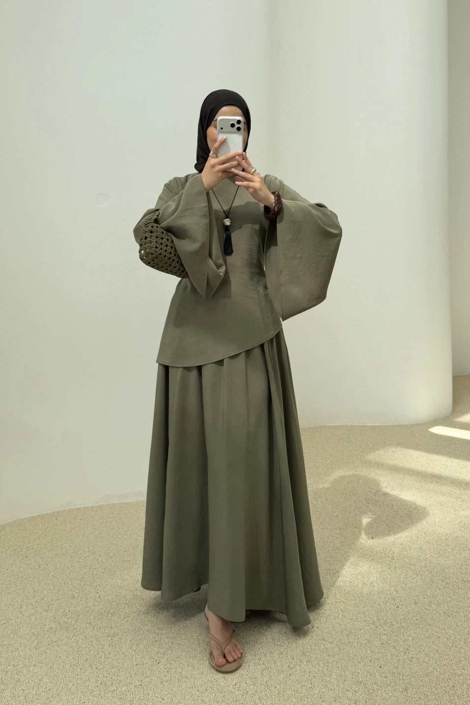 Fiona Asymmetric Hem Skirt Set