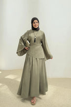 Fiona Asymmetric Hem Skirt Set