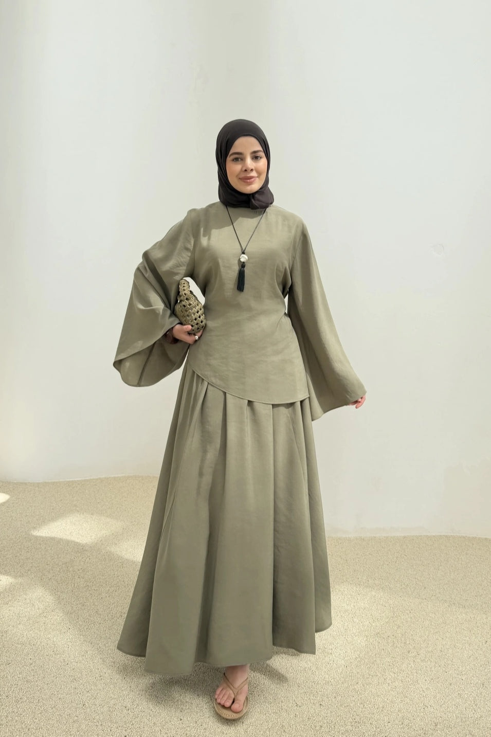 Fiona Asymmetric Hem Skirt Set