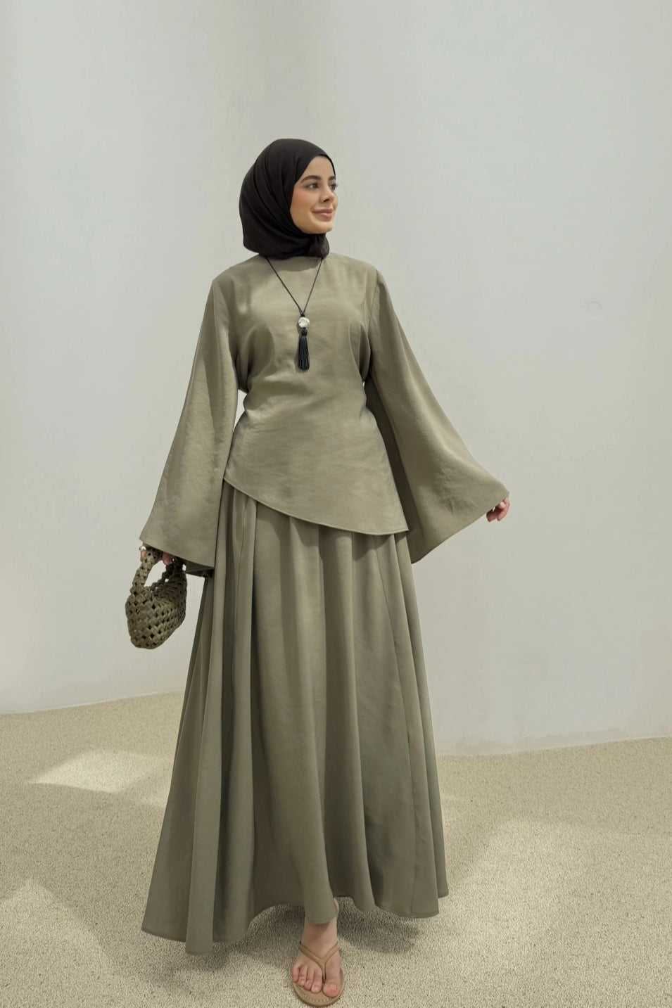 Fiona Asymmetric Hem Skirt Set
