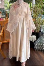 Lian Floral Chiffon Three Piece Modest Outfit-White