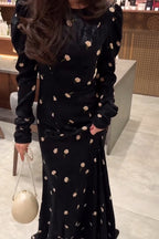 Maya Floral Jacquard Mermaid Maxi Dress