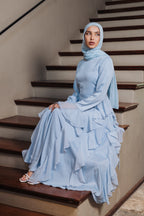 Freya Side Ruffle Chiffon Maxi Dress