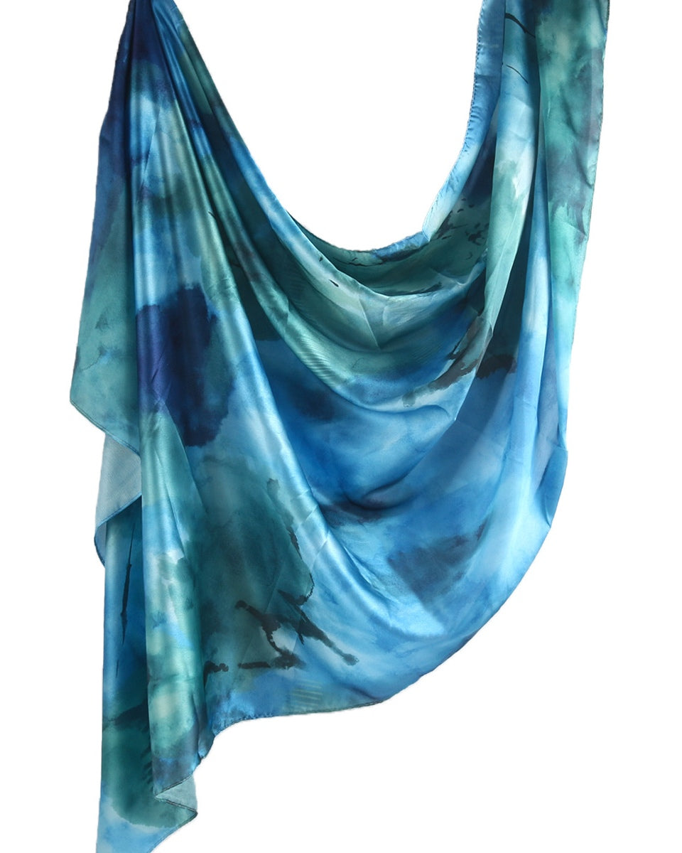 Silk Marble Print Hijab-7