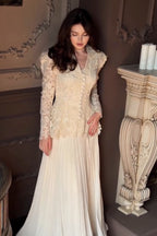 Romantic Chantilly Lace Peplum Set-White