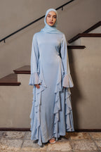 Freya Side Ruffle Chiffon Maxi Dress