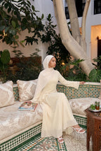 Elegant Luxury Lightweight Long Sleeve Maxi Dress-Yellow