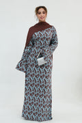 Dania Geometric Floral Flare Sleeve Maxi Dress