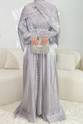 Maya Pearl Belt Shimmer Three-Piece Co-ord-Purple