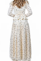 Clara Lace Collar Polka Dot Co-ord Set-White