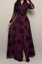 Maren Twist Front Slit Mesh Maxi