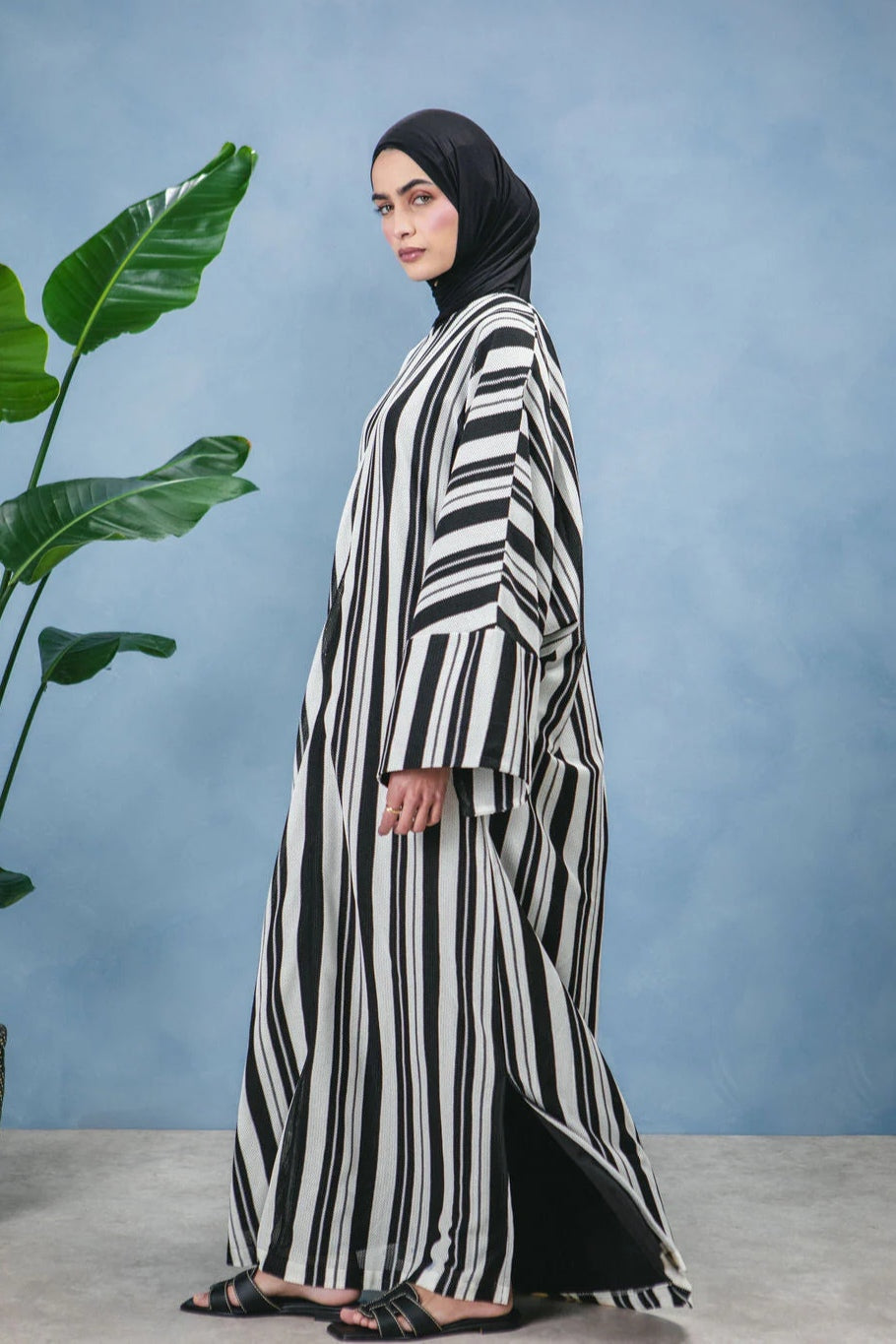 Amara Optical Stripe Kaftan