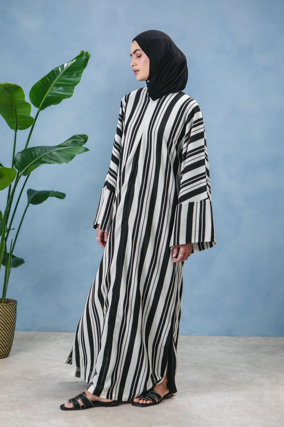 Amara Optical Stripe Kaftan