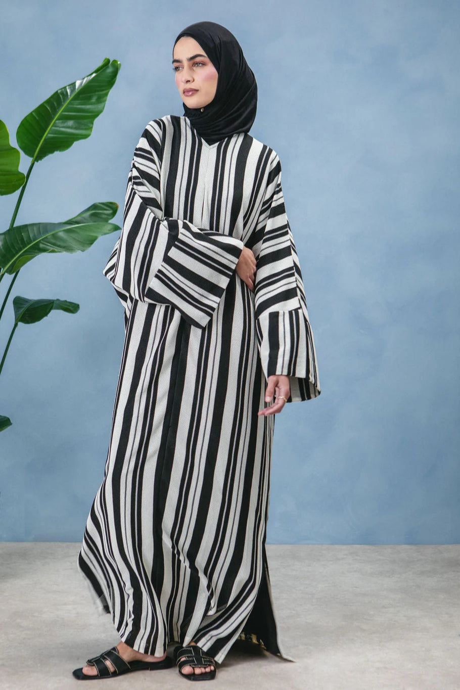 Amara Optical Stripe Kaftan