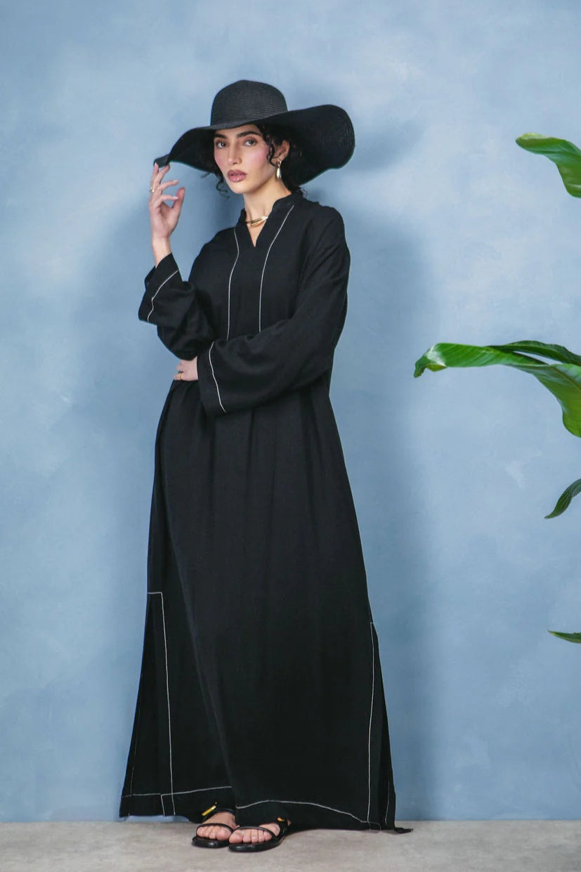 Layla Structured Linen-Blend Maxi