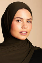 Premium Jersey Hijab Army Green