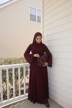 Elegant Luxury Lightweight Long Sleeve Maxi Dress-Red