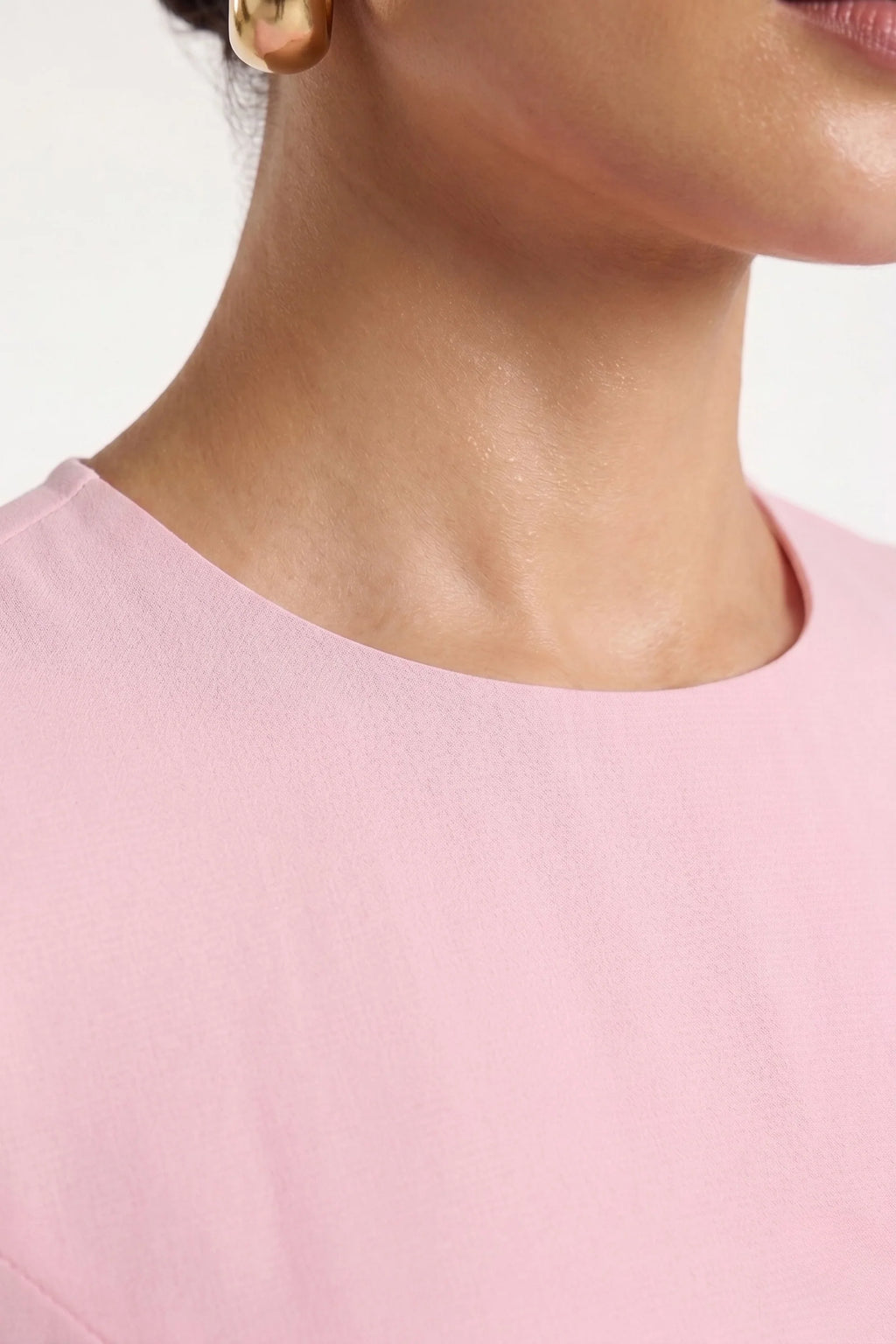 Elegant Luxury Lightweight Long Sleeve Maxi Dress-Pink