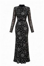 Emma Sequin Embroidered Maxi Dress