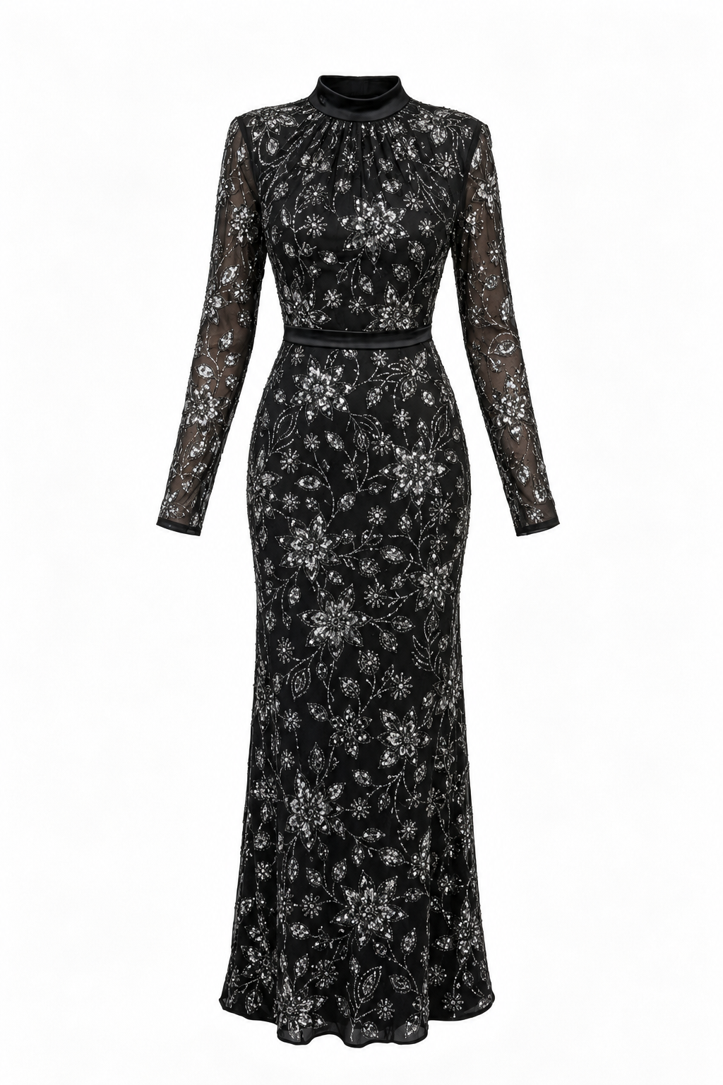 Emma Sequin Embroidered Maxi Dress