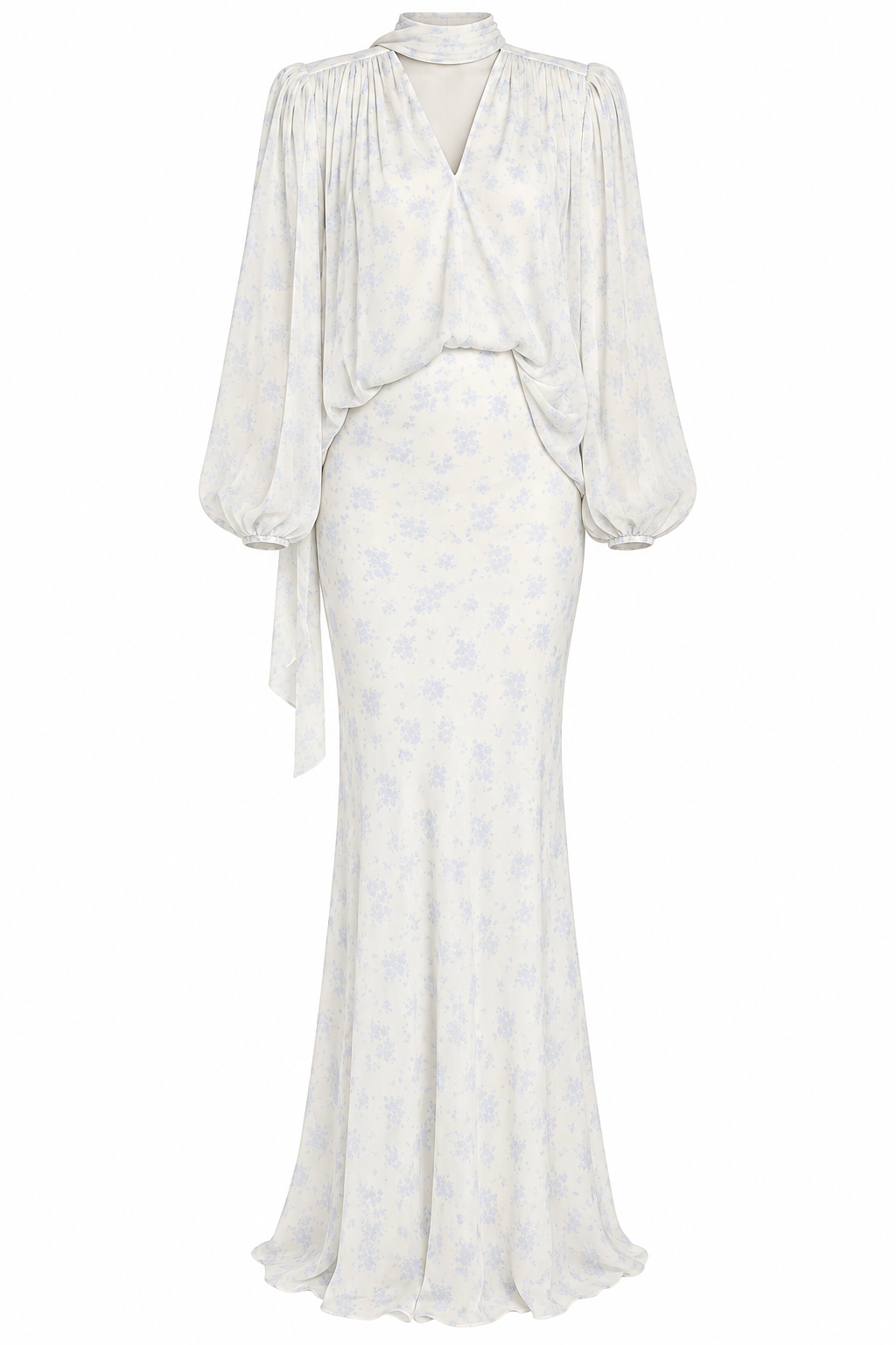 Zara Choker Neck Printed Two‑Piece Set