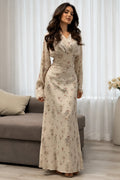 Zahra V-neck Ditsy Floral Mermaid Maxi Dress