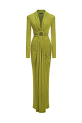 Naomi V-neck Long Sleeves Maxi Dress	
