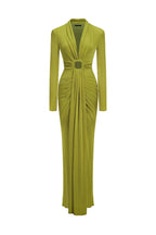 Naomi V-neck Long Sleeves Maxi Dress	