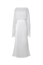 Sinai Elegant Flowy Sleeveless Chiffon Cape Maxi Dress	