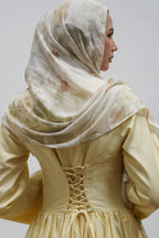 Zora Fitted Flared‑Skirt Modest Dress