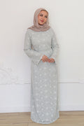 Zahra All-Over Floral Embroidered Maxi