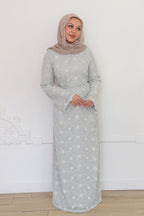 Zahra All-Over Floral Embroidered Maxi