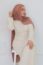 Nour Artisan Textured Lace Gown
