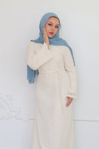 Nour Artisan Textured Lace Gown