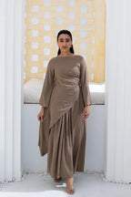 Aaliyah Asymmetric Ruched Gown