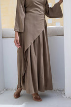 Aaliyah Asymmetric Ruched Gown