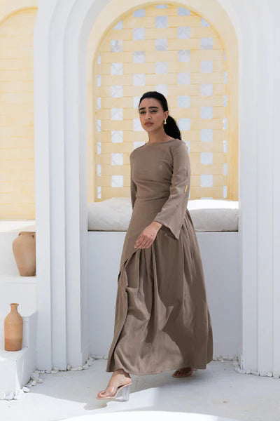 Aaliyah Asymmetric Ruched Gown