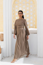 Aaliyah Asymmetric Ruched Gown