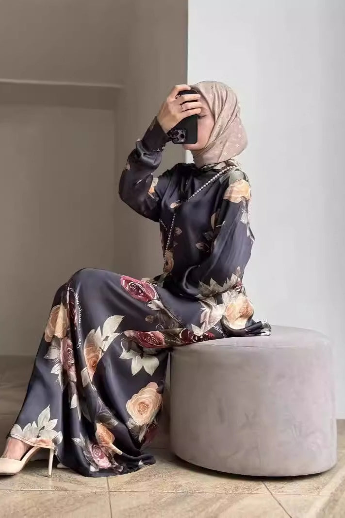 Layla Rose Print Kurung Set