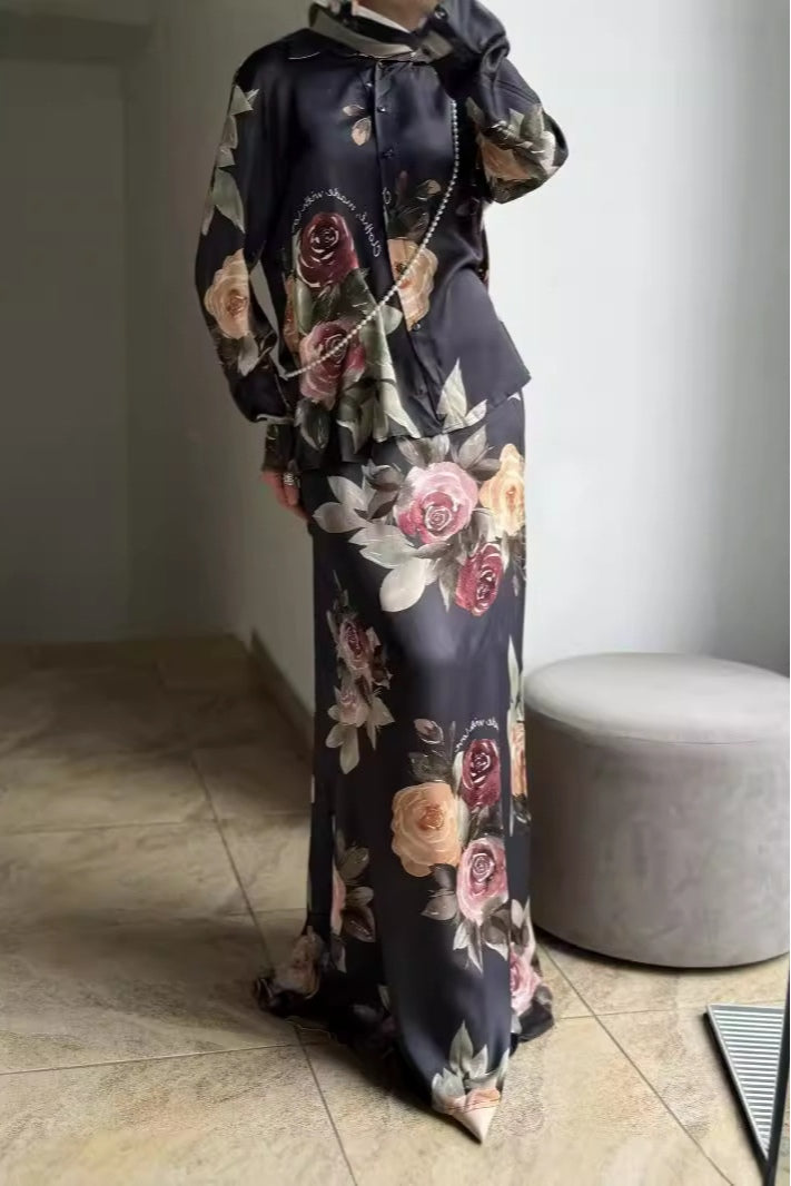 Layla Rose Print Kurung Set