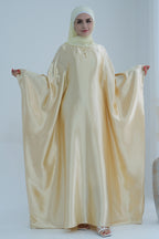 Serena Glossy Satin Wide Sleeve Abaya