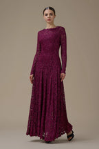 Vera Glitter Lace Scallop Maxi