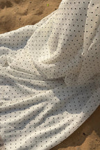 Polka Dot Open Abaya & Matching Hijab Two-Piece Set