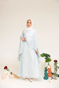 Zoe Flowing Cape‑Style Abaya Outfit-Blue