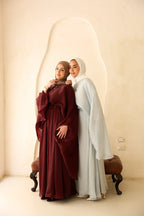 Zoe Flowing Cape‑Style Abaya Outfit-Blue